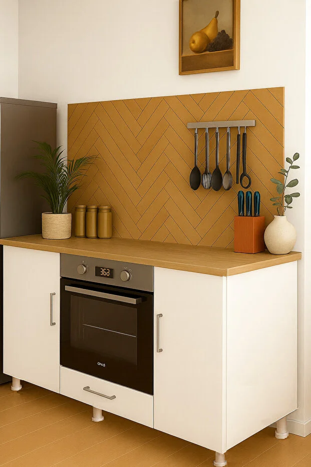 140 cm'lik Ankastre Dolabı Meşe Beyaz